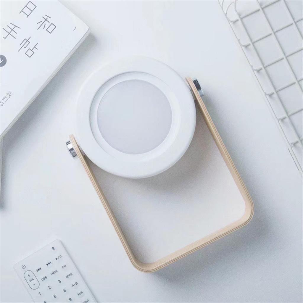 Creative Wooden Handle Portable Lantern Foldable Charging Table Light White