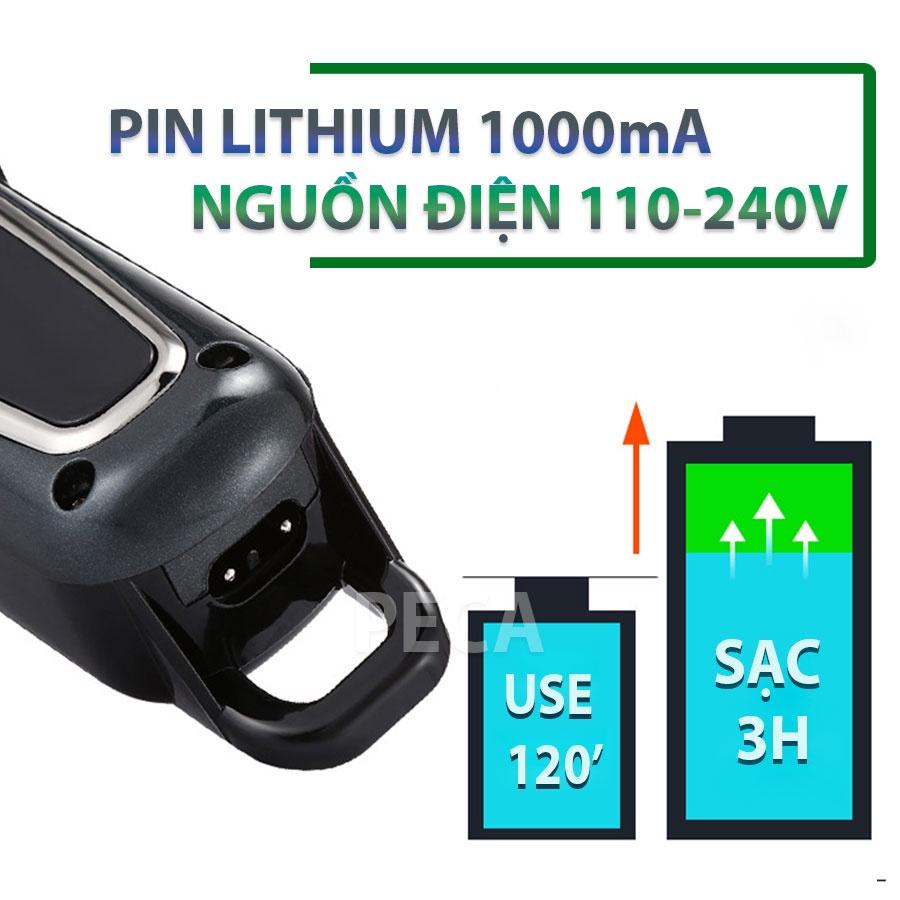 Tông đơ cắt tỉa lông thú cưng KEMEI KM-1991 có màn hình LED công suất mạnh mẽ điều chỉnh 2 mức tốc độ kèm kìm và dũa móng cắt lông chó, mèo