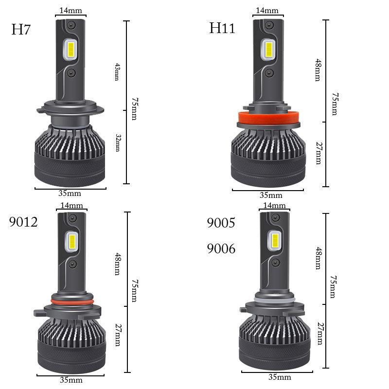 Khuyến mại nổi bật bán chạy 55W đèn pha led ô tô H4H79005 công suất cao ô tô chiếu sáng xa gần tích hợp đèn pha ô tô