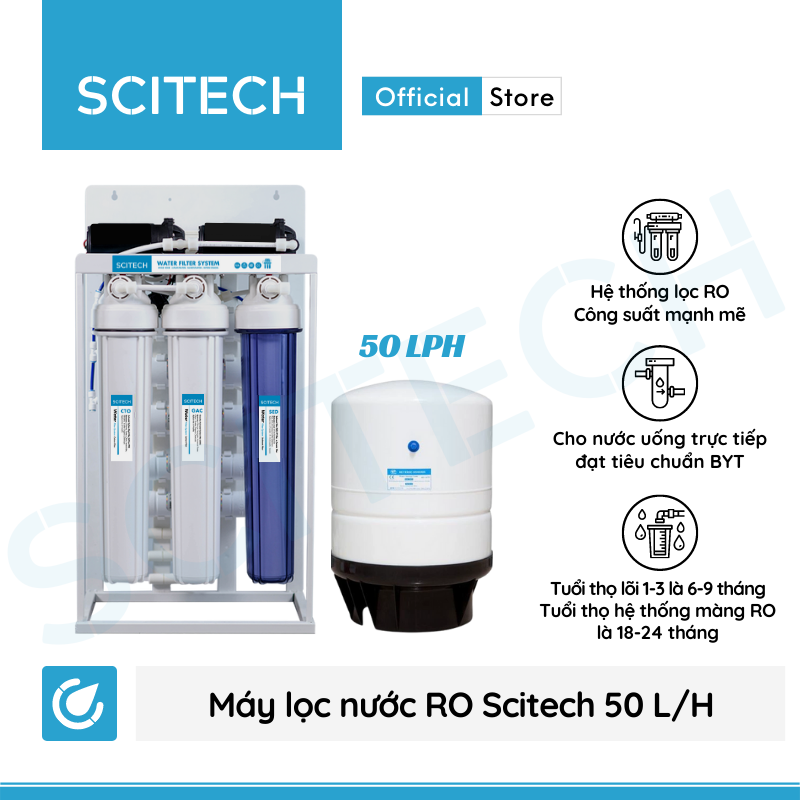 Máy lọc nước RO bán công nghiệp Scitech 50L/H - Hàng chính hãng