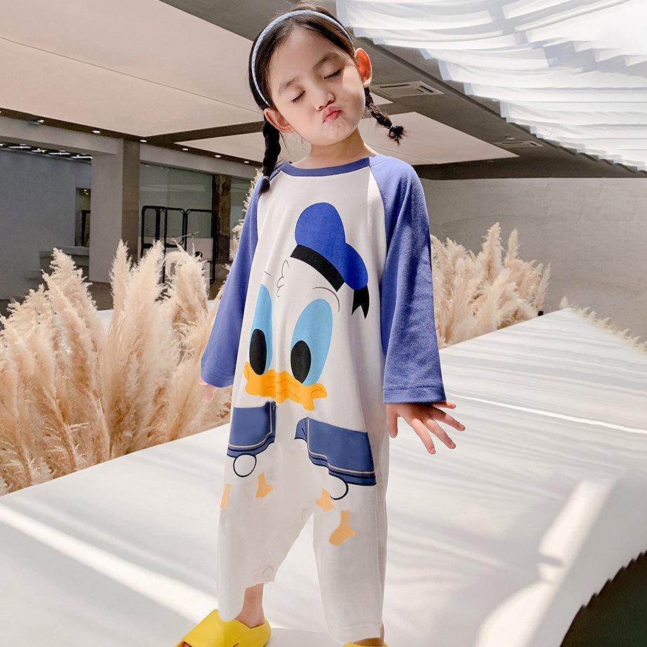 Đồ ngủ liền thân dài tay cotton cho bé gái Magickids quần áo bé gái thu đông giữ ấm, thấm hút mồ hôi Bl21002