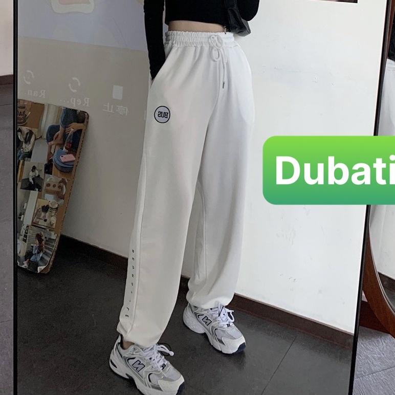 QUẦN JOGGER THỂ THAO CHỮ BUS CHẤT NỈ DA CÁ NAM NỮ CÓ BO PHONG CÁCH CAO CẤP -DUBATI FASHION