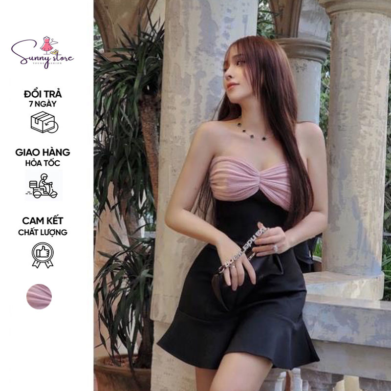 Đầm xòe đuôi cá, cúp ngực Babydoll