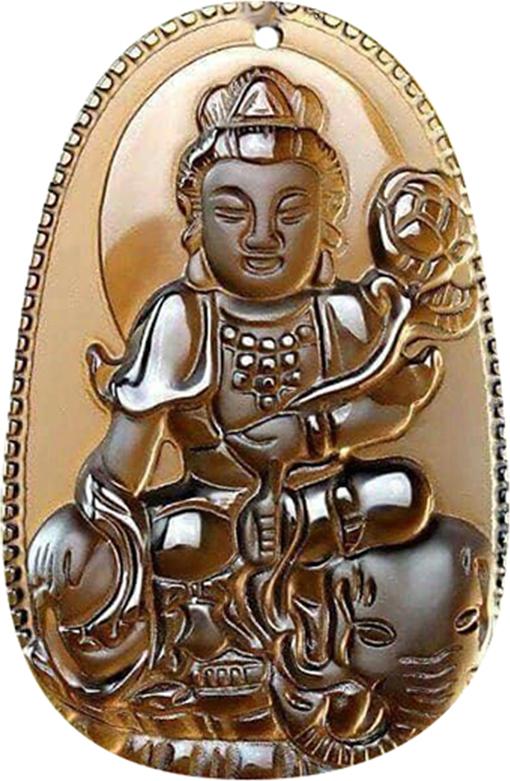 Mặt Dây Chuyền Khắc Ngài Phổ Hiền Bồ Tát Bạc Quang Thản MDNA116
