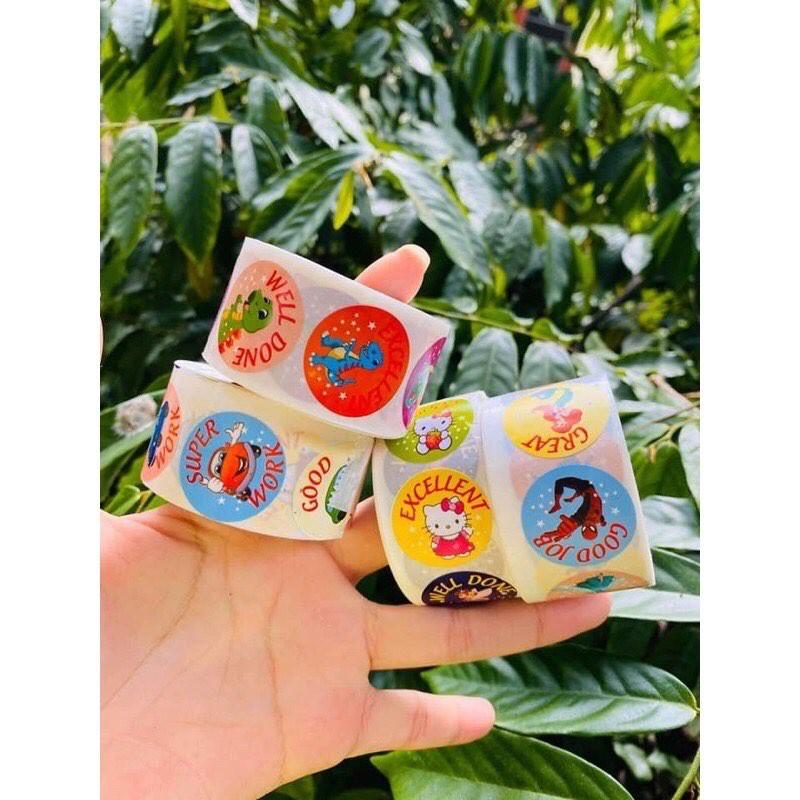 Sticker Tiếng Anh Cuộn 500 Nhãn