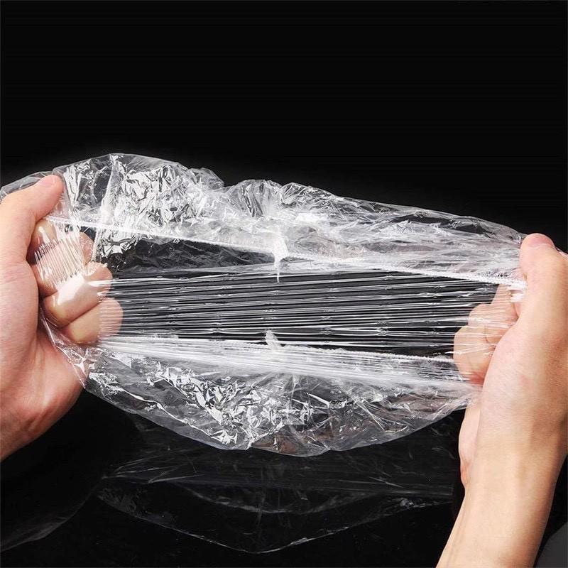 Combo 100 Màng Bọc Thực Phẩm Có Chun Co Dãn Tái Sử Dụng Được Kèm Túi Gấu - King TG