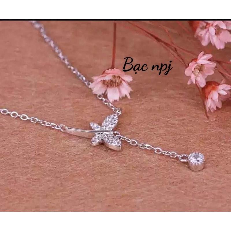 Dây chuyền bạc nữ hình bướm dáng mới xinh xắn, Bạc Ta -Bạc Npj