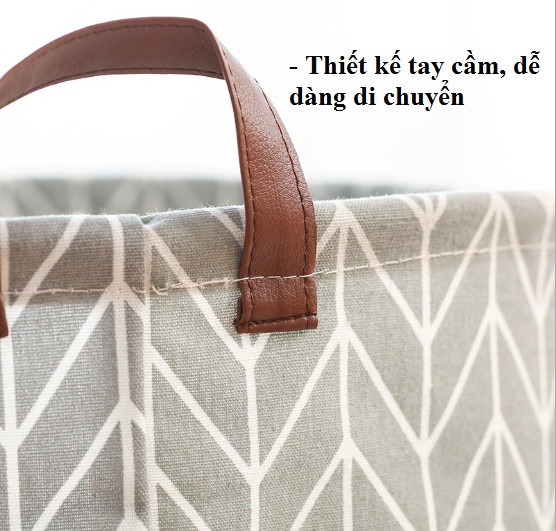 Giỏ đựng quần áo, chăn màn, Túi đựng đồ chơi, đồ giặt, đồ dơ siêu rộng đa năng có thể gấp gọn tiện dụng- GD463-W01