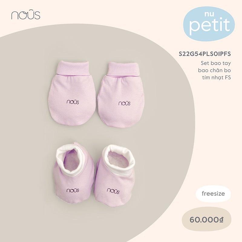 Phụ kiện NOUS - Set bao tay bao chân sơ sinh cho bé - Chất liệu Nu Petit 95% cotton thiên nhiên