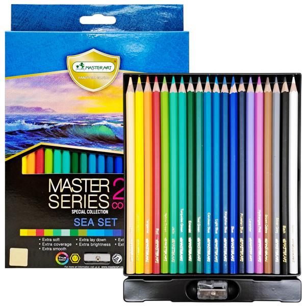 Hộp 20 Bút Chì Màu Master Series Màu Phong Cảnh Biển - Masterart