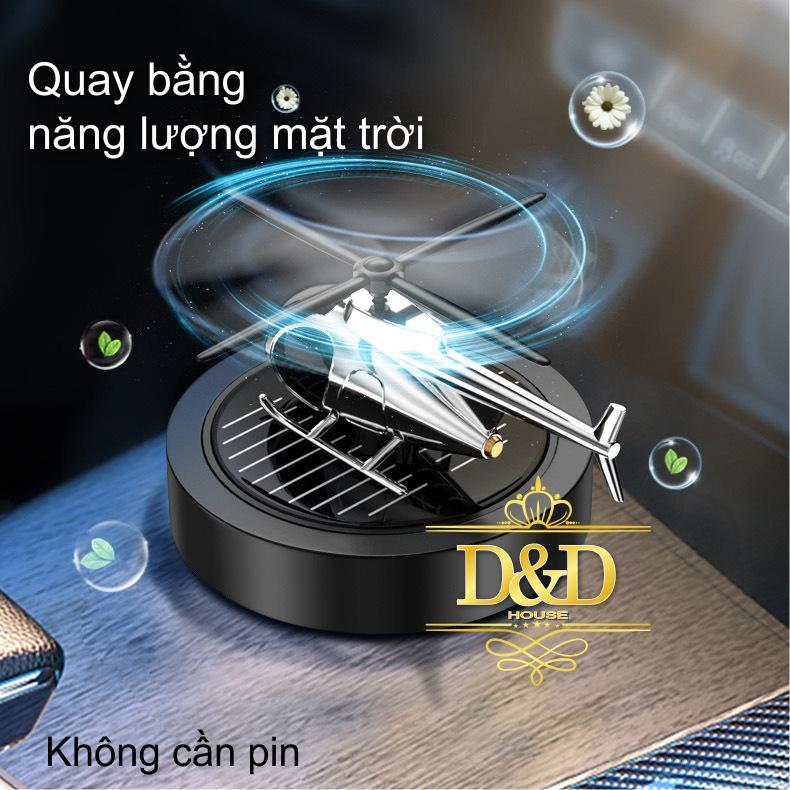 Tinh dầu thơm trang trí táp lô xe hơi, ô tô mô hình trực thăng chạy bằng năng lượng mặt trời