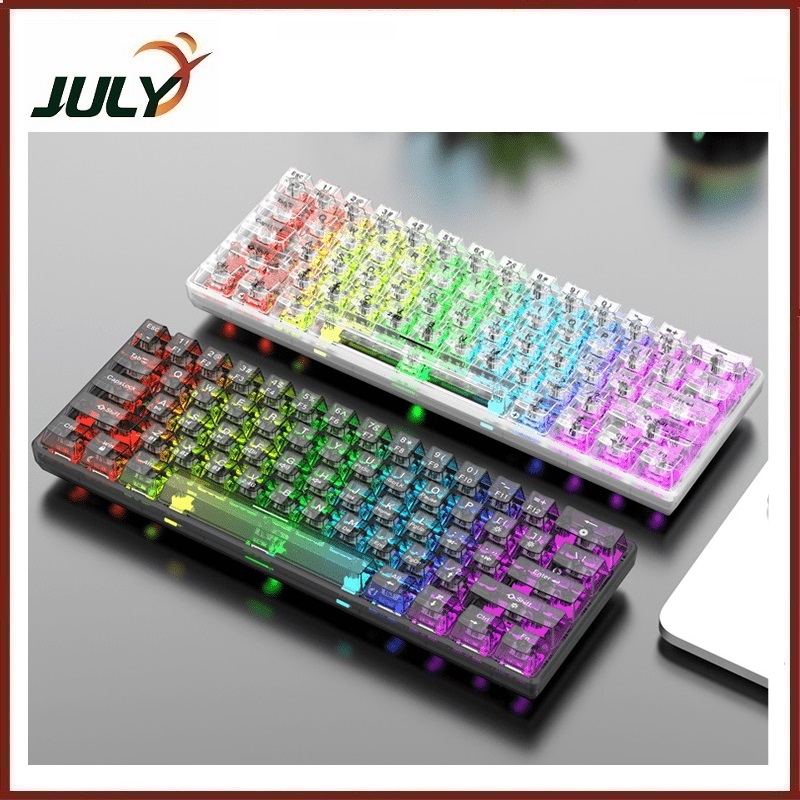 Bàn phím cơ không dây chuyên game XUNFOX K30PRO thiết kế trong suốt mới lạ kết nối 3 chế độ với 20 chế độ đèn led RGB 16.8 triệu màu cực đẹp - JL - HÀNG CHÍNH HÃNG