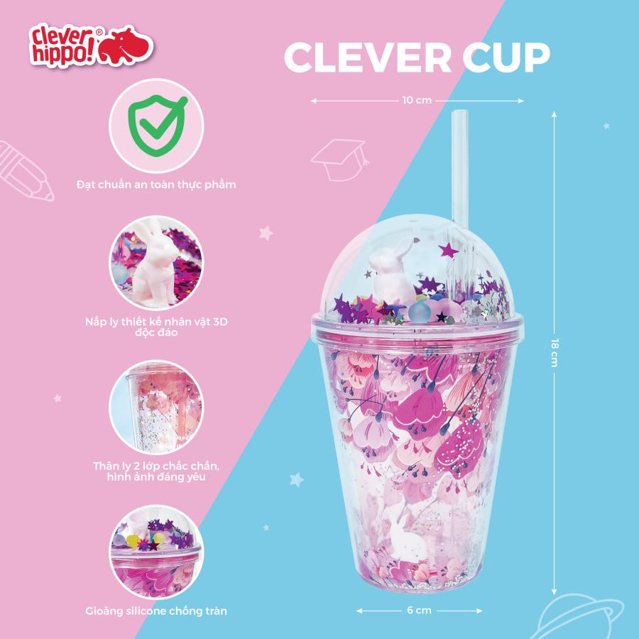 Ly Nhựa Clever Cup Fairy Forest Hồng CLEVERHIPPO PCUP06/PINK