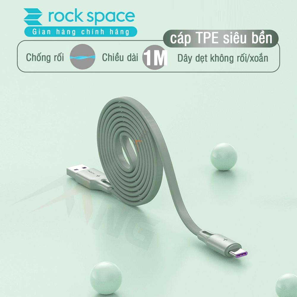 Dây Sạc Rockspace S1 dành Cho Samsung kết nối typeC, sạc nhanh, dây dẹt chống rối - Hàng Chính Hãng