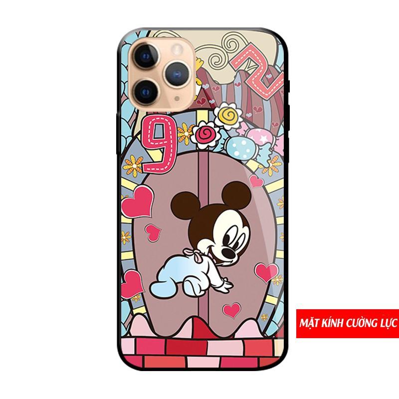Ốp lưng mặt kính in hình mickey Dành Cho iphone 5/5s/6/6plus/6s/6splus/7/7plus/8/8plus/x/xr/xs/11/12/pro/max/plus/promax