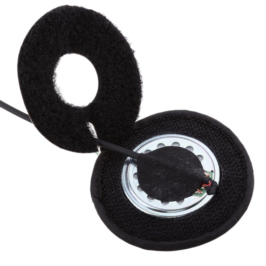 2 PIN Motorcycle Bike Headset Earpiece Mic PPT for Kenwood BaoFeng WouXun PuXing Linton Two Way Radio Walkie Talkie - Black
