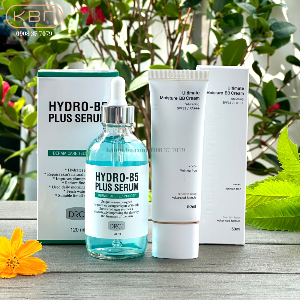 Combo 2 sản phẩm kem chống nắng Ultimate Moisture BB Cream + serum Hydro B5