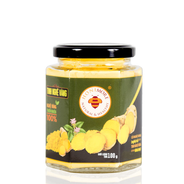 Tinh nghệ vàng Honimore nguyên chất hũ 100g - Tinh bột nghệ nguyên chất