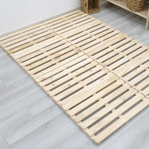 Giường Ngủ 2m*2m2 Pallet Gỗ Thông Gấp Gọn Bola Ngoại Cỡ