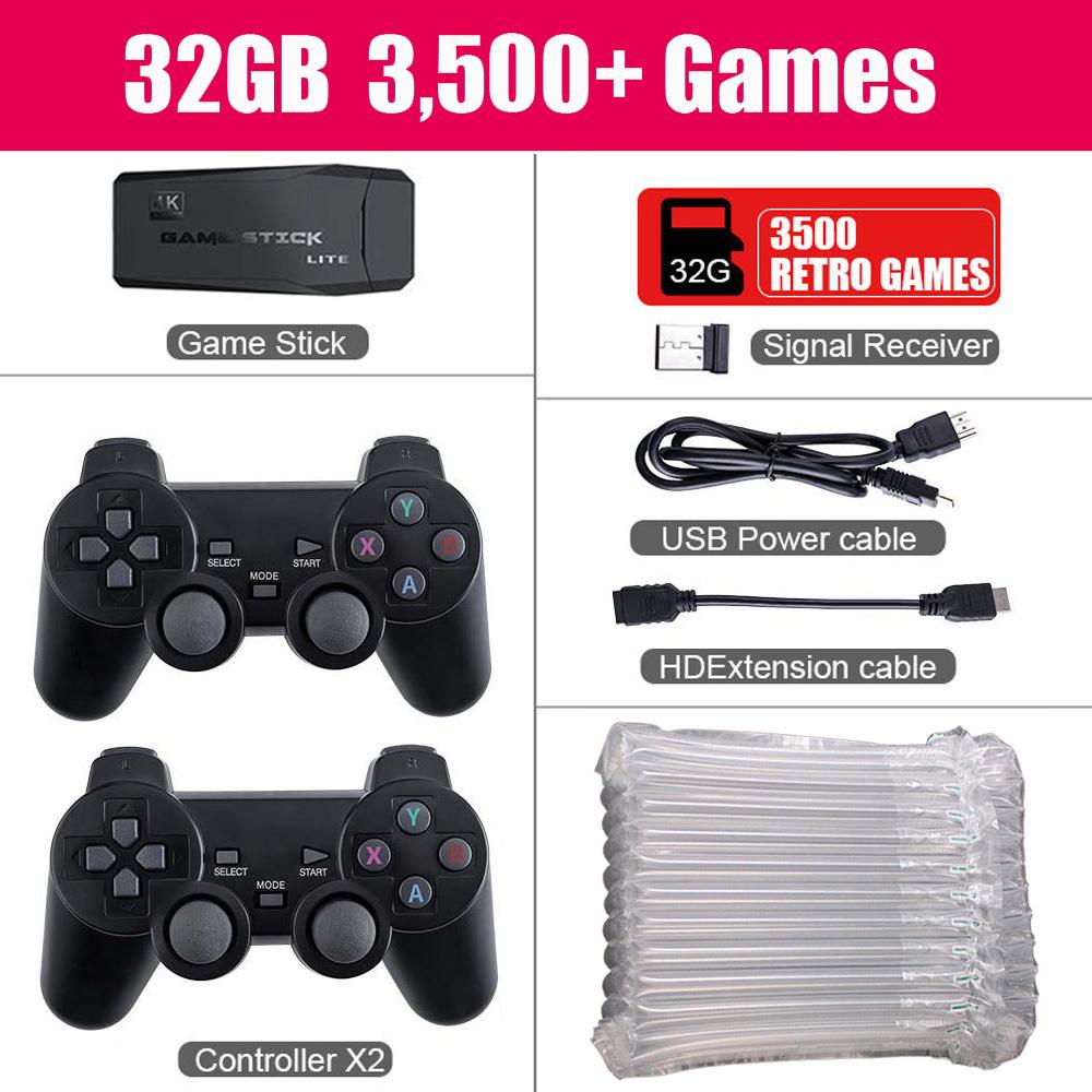 Trò chơi video Bảng điều khiển 64G Tích hợp 10000 trò chơi Retro Game Trò chơi điều khiển không dây Game Game cho PS1 GBA Xmas Kid quà tặng