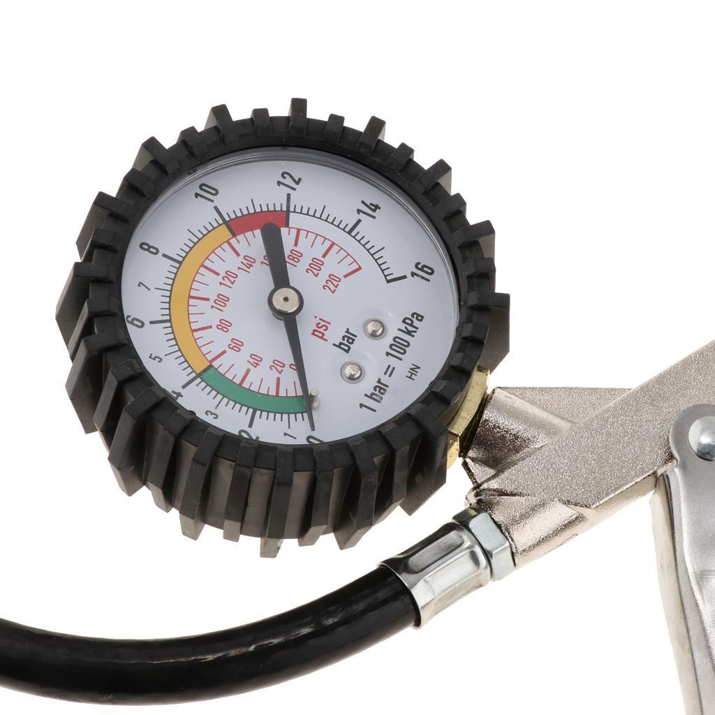 Car Truck Motorcycle Digital Air Tire Inflator Pressure Gauge Meter Tool