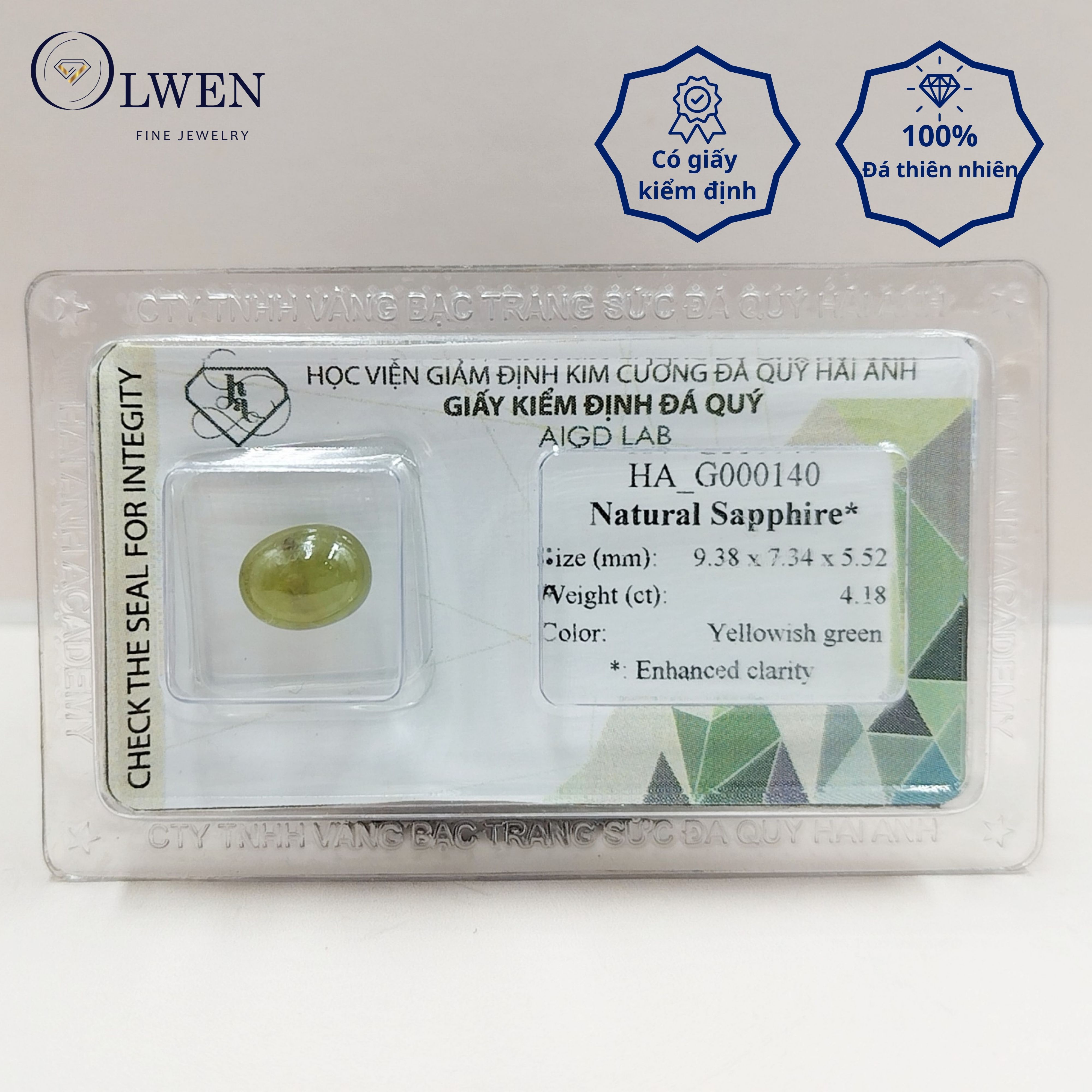 Viên đá Sapphire thiên nhiên HA-G000140