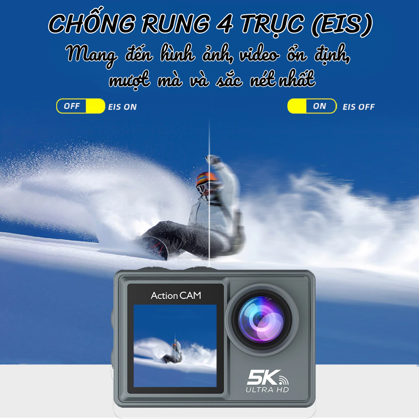 Camera Hành Trình 5K Siêu HD, Camera Giám Sát Hành Trình Ô Tô, Xe Máy Chống Nước, Chống Rung, Pin Siêu Trâu