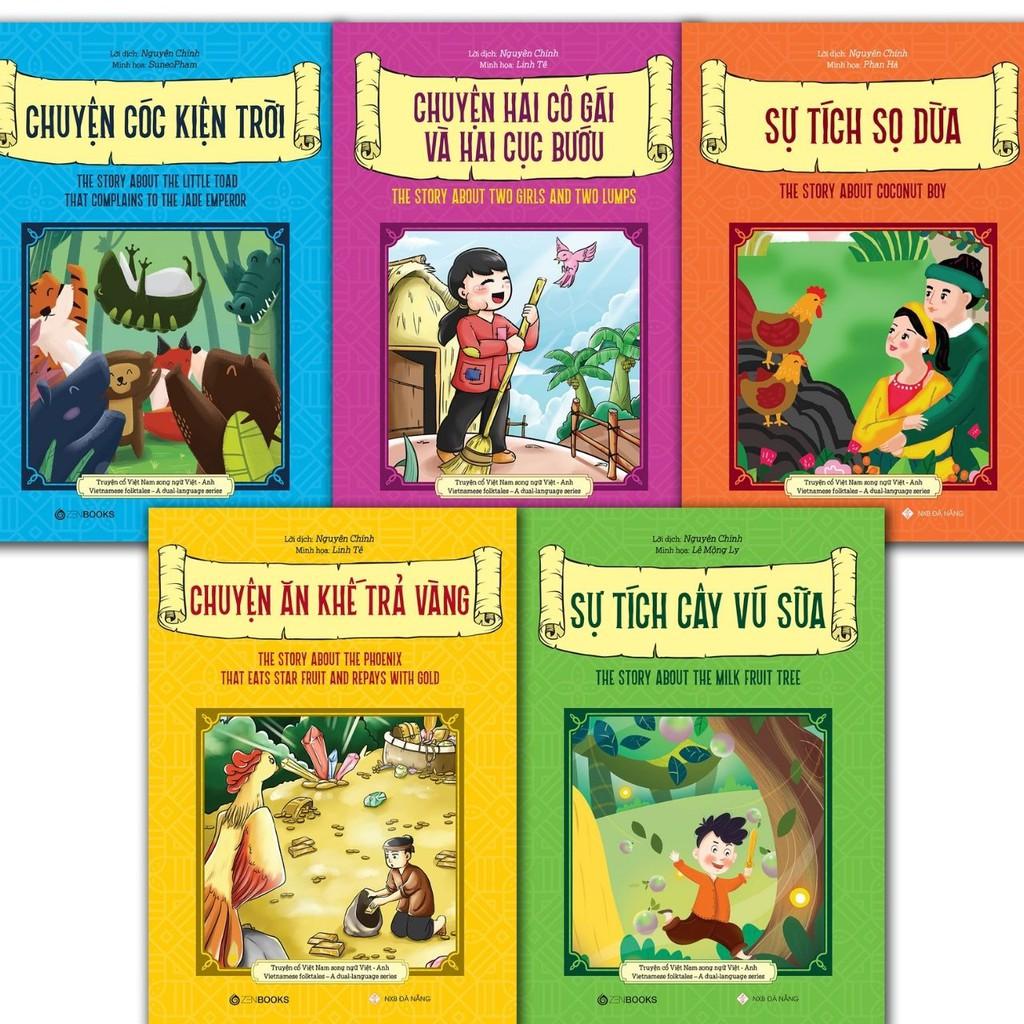 Bộ Truyện Cổ Tích Việt Nam Song Ngữ Anh Việt 5 Cuốn - Bản Quyền