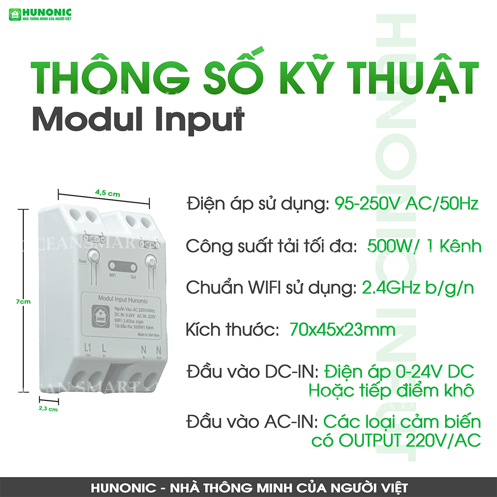 Modul Input Hunonic, Giải Pháp Đầu Vào Cảm Biến Thông Minh Và Đa Dạng - HNMDIN