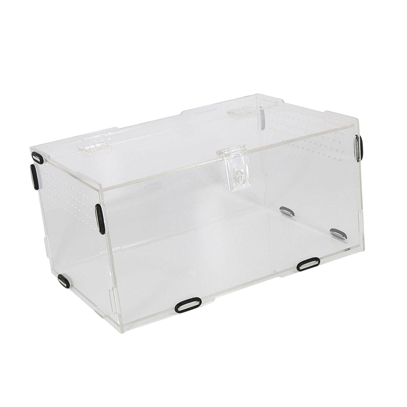 Reptile Breeding Box Portable Hamster Feeding Cage for Isopods Turtle Dragon