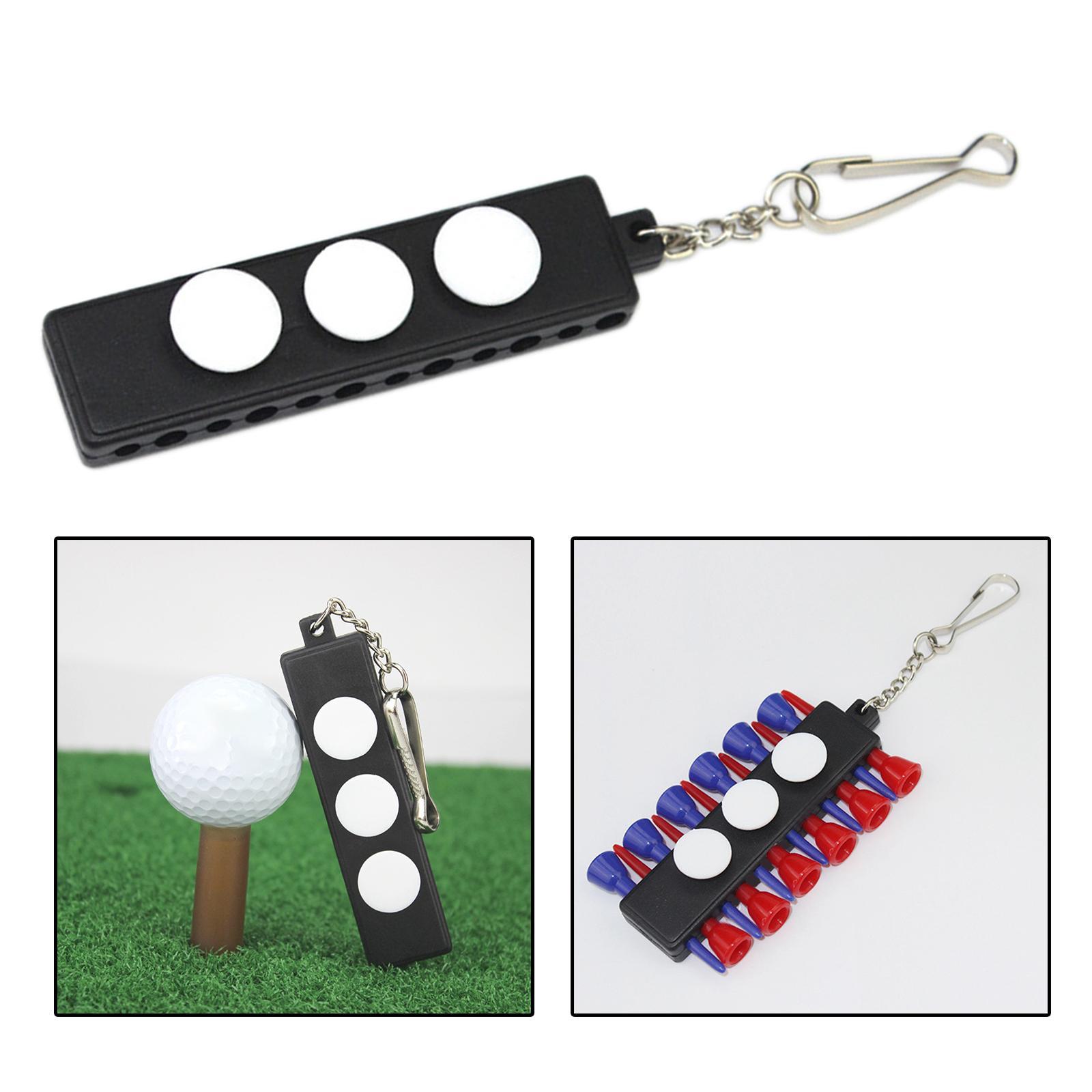 Golf Tee Holder Carrier with 12 Golf Tees and  Markers Men