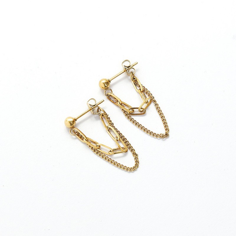 Bông Tai Tua Rua Titan Ko Đen TT 3356