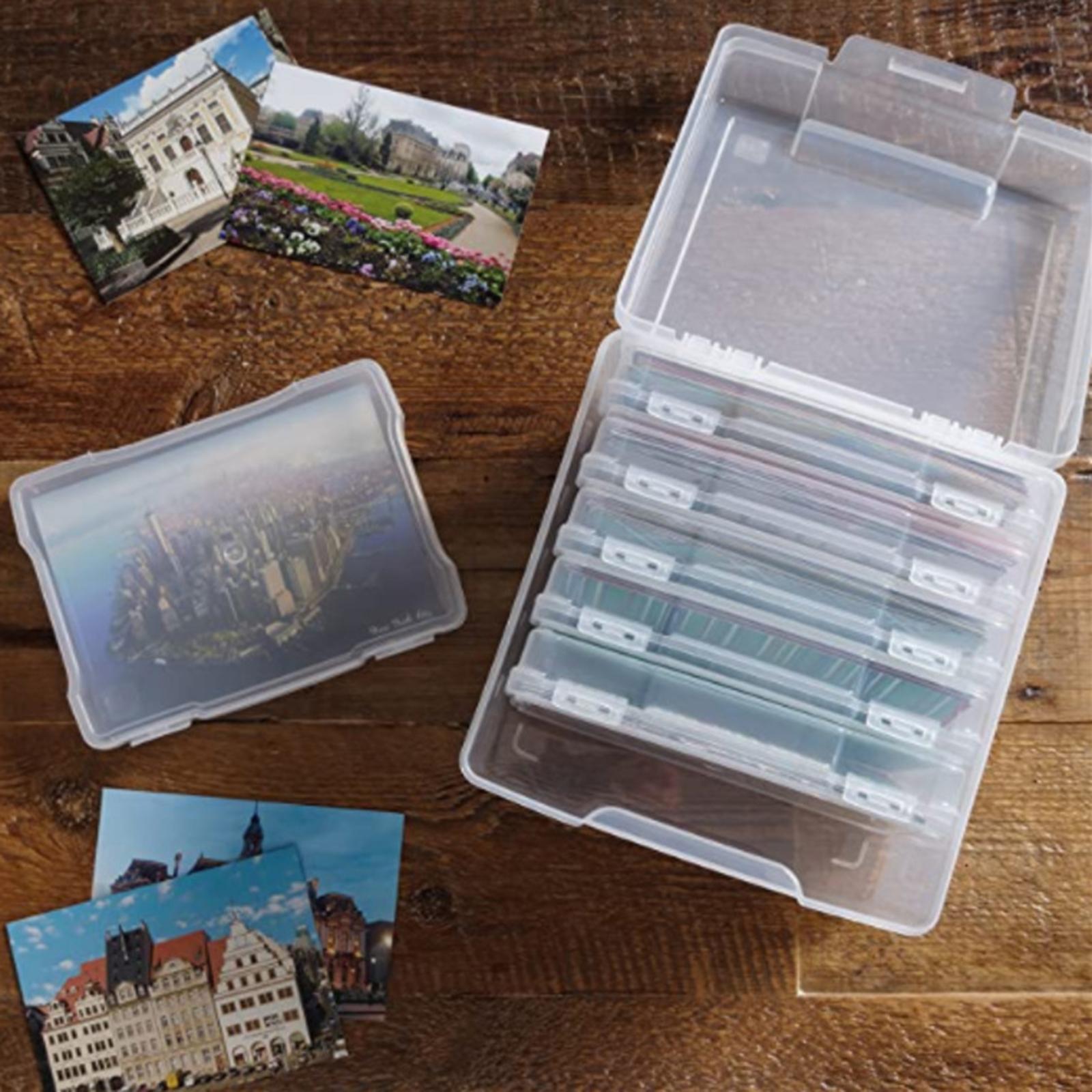 5x7 inch Photo Storage Box High- Craft Organizer Transparent