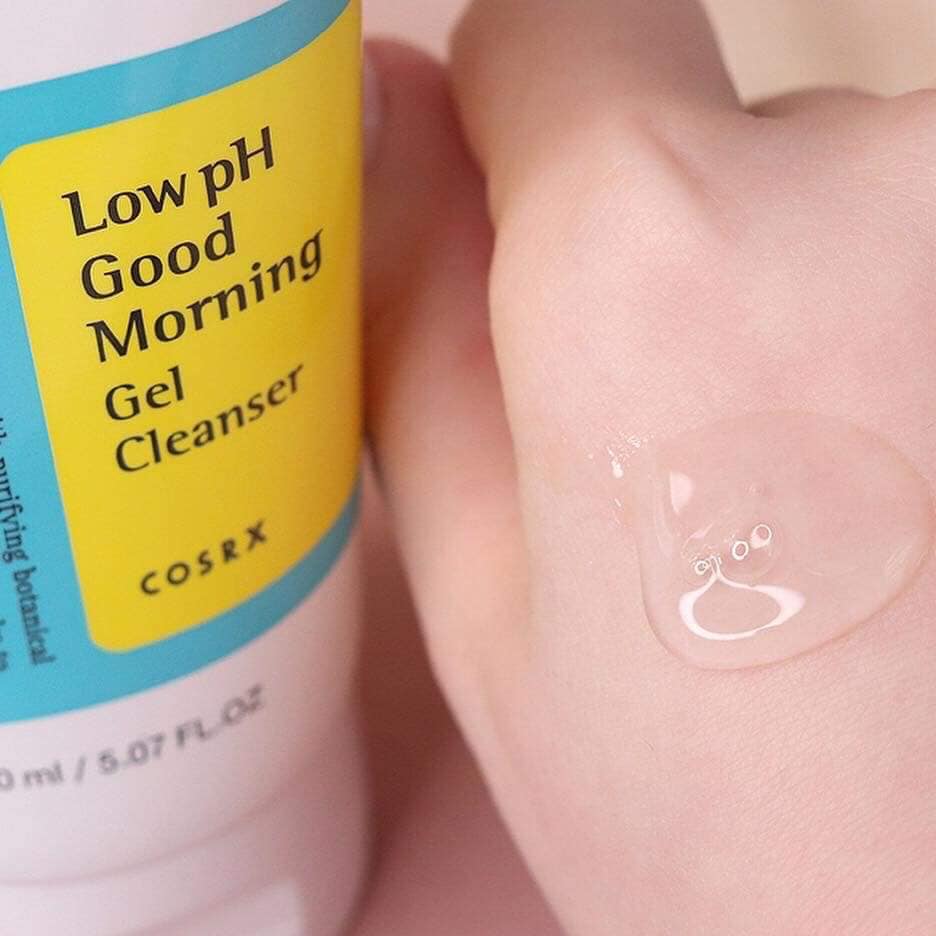 Sữa Rửa Mặt Cosrx Low PH Morning Gel Cleanser tặng kèm cọ rửa mặt bạch tuộc