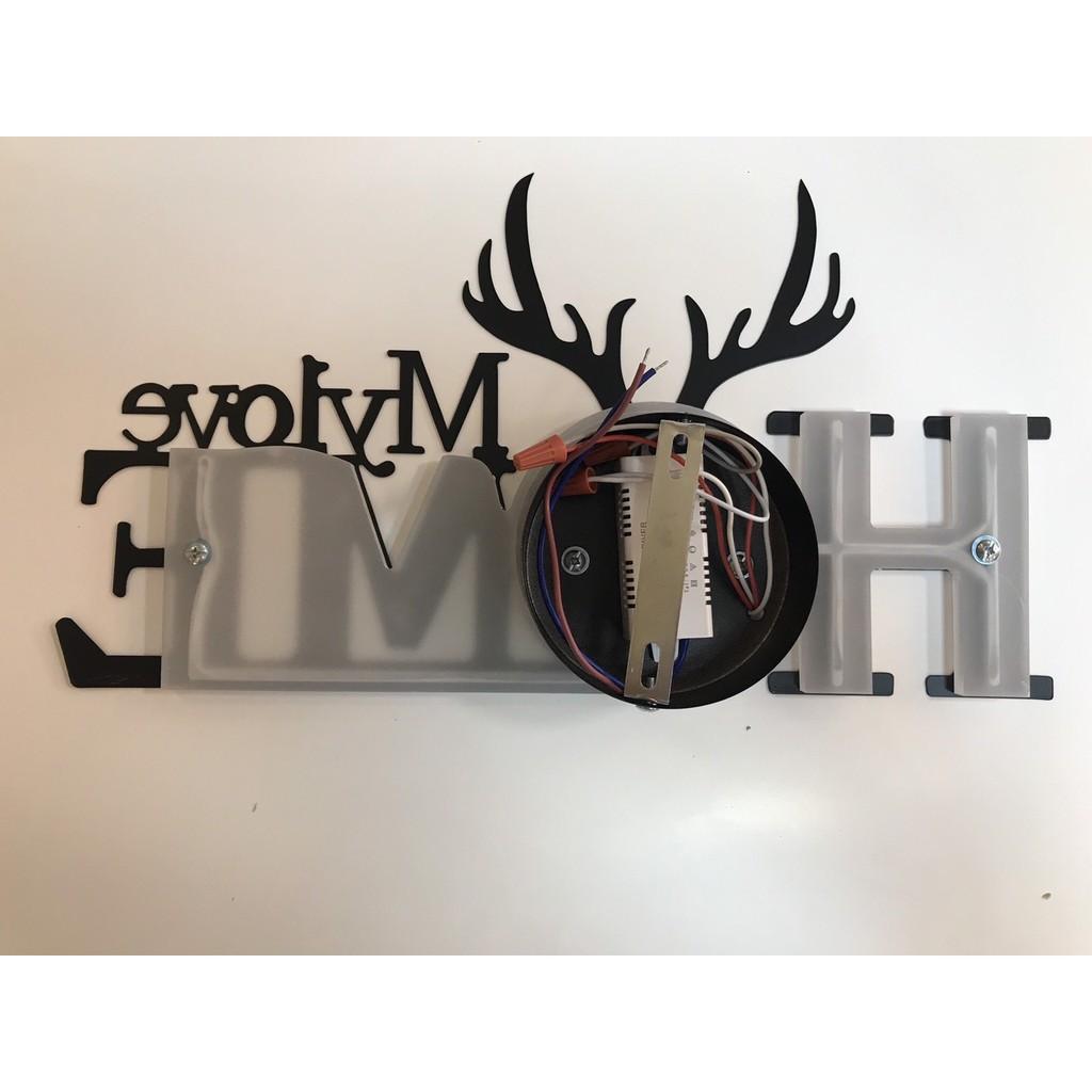 Đèn gắn tường trang trí hình chữ HOME MY LOVE -  MSP C6578