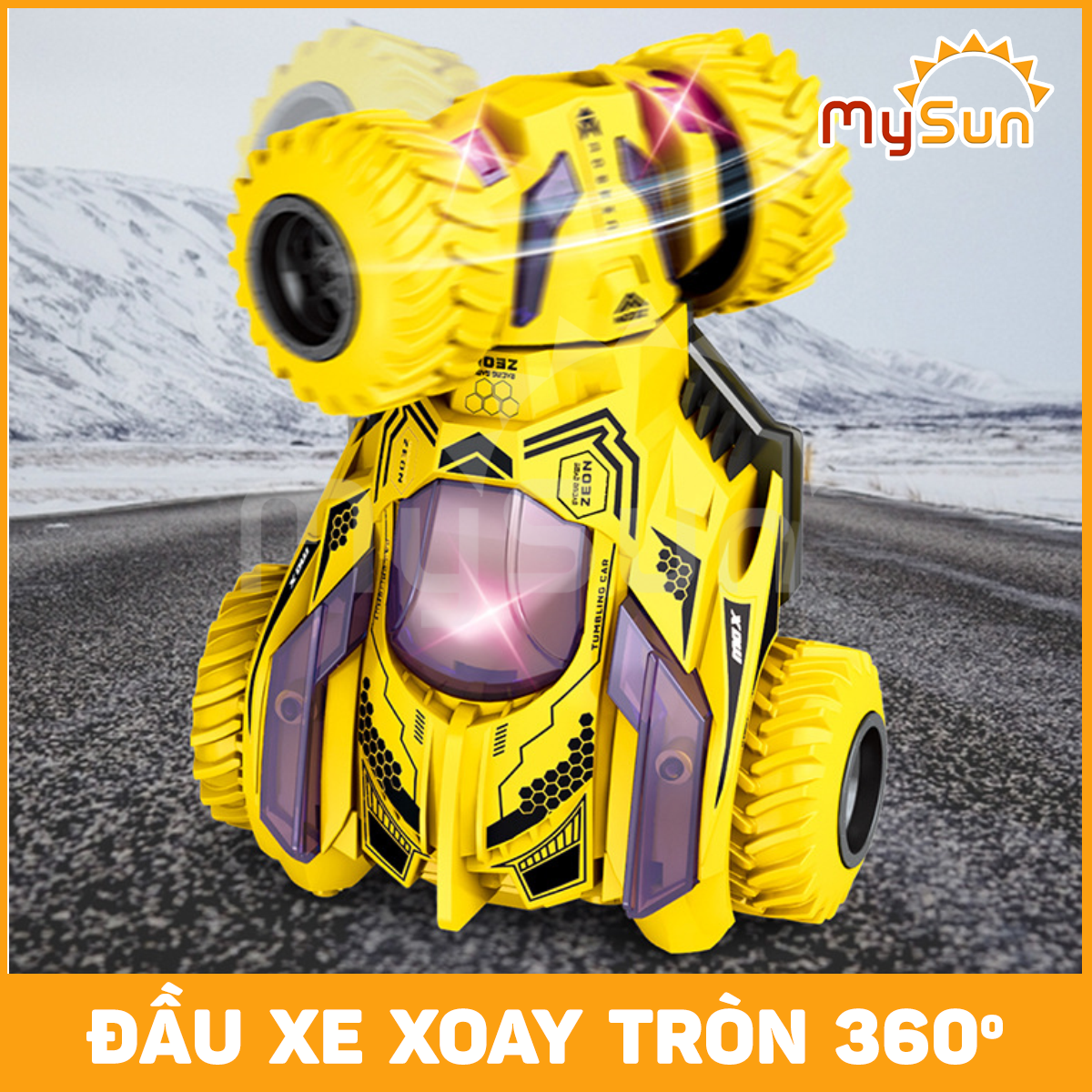 Xe ô tô đua trẻ em địa hình đồ chơi xoay 360 cho bé trai MySun