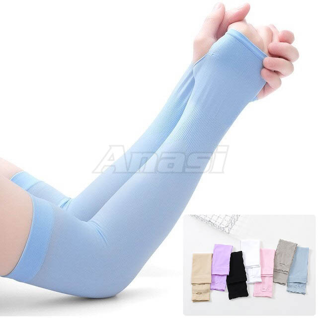 Găng tay chống nắng mềm mát Anasi SL009 - Có xỏ ngón, siêu co giãn