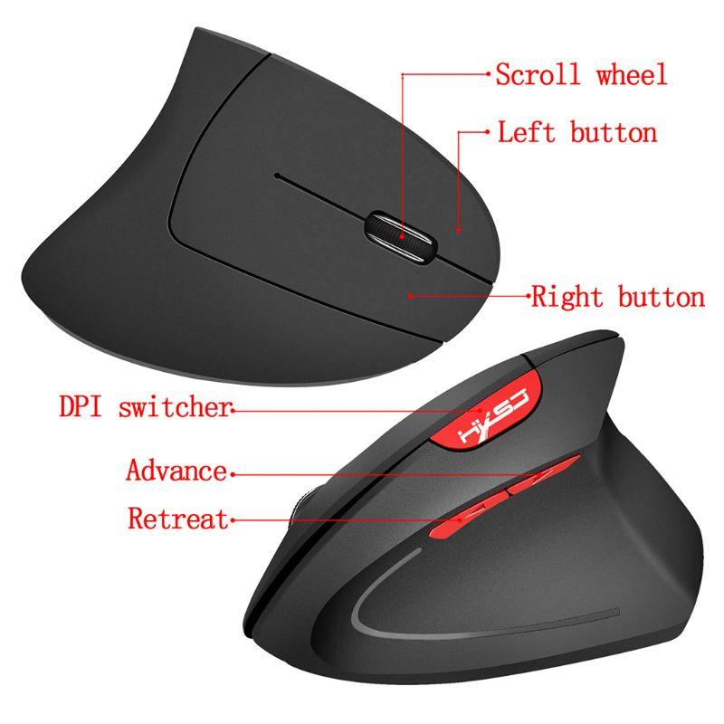 Chuột Không Dây Công Thái Quang 2.4G/800/1600/2400DPI Đèn Cổ Tay Tốt Dọc Chuột Với Miếng Lót Chuột bộ Cho Máy Tính