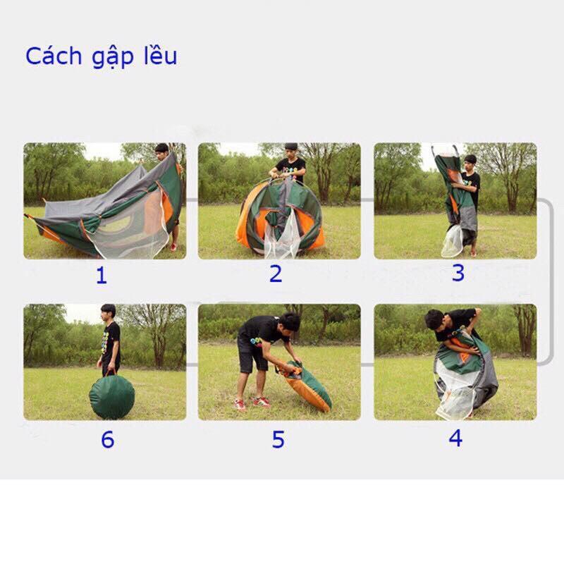 Lều Cắm Trại Lều Du Lịch Tự Bung Gấp Gọn Chống Nước 2-3 Người Giao Màu Ngẫu Nhiên - Giao Hàng Toàn Quốc