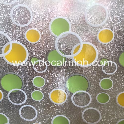 6m / 8m / 10m Decal 3D Dán Kính Phòng Tắm Bi Tròn Màu