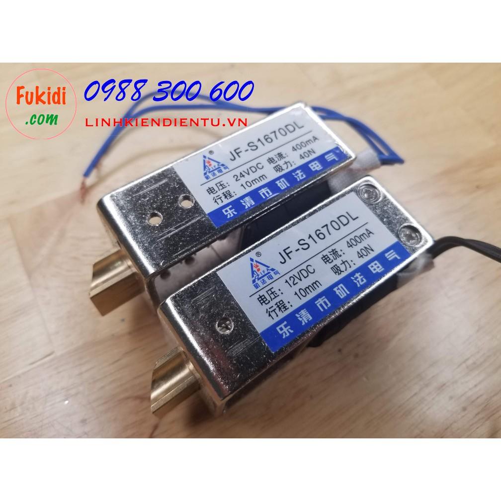 Then cửa, chốt cửa điện tử dùng để khóa-mở cửa bằng điện, dùng cho nhà thông minh JF-S1670DL