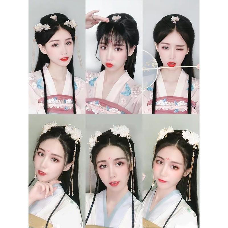 Tóc giả cổ trang mềm mượt tự nhiên
