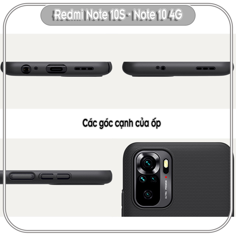 Ốp lưng cho Xiaomi Redmi Note 10S - Redmi Note 10 4G Frosted Shield nhựa PC cứng Nillkin , Vân nhám , chống vân tay - Hàng nhập khẩu