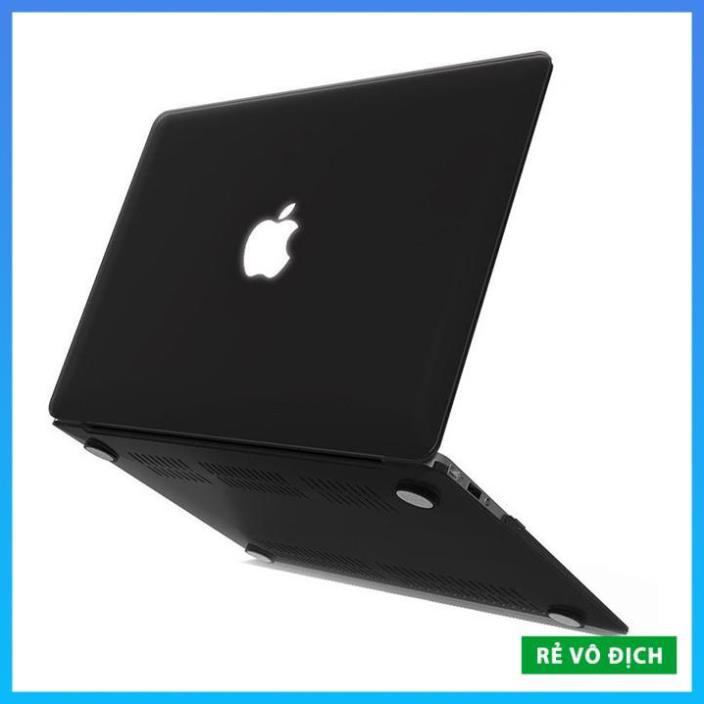 Combo Case, ốp kèm phủ phím Macbook đủ dòng Màu đen - Nhựa ABS cao cấp chống va chạm (Tặng Nút Chống Bụi)