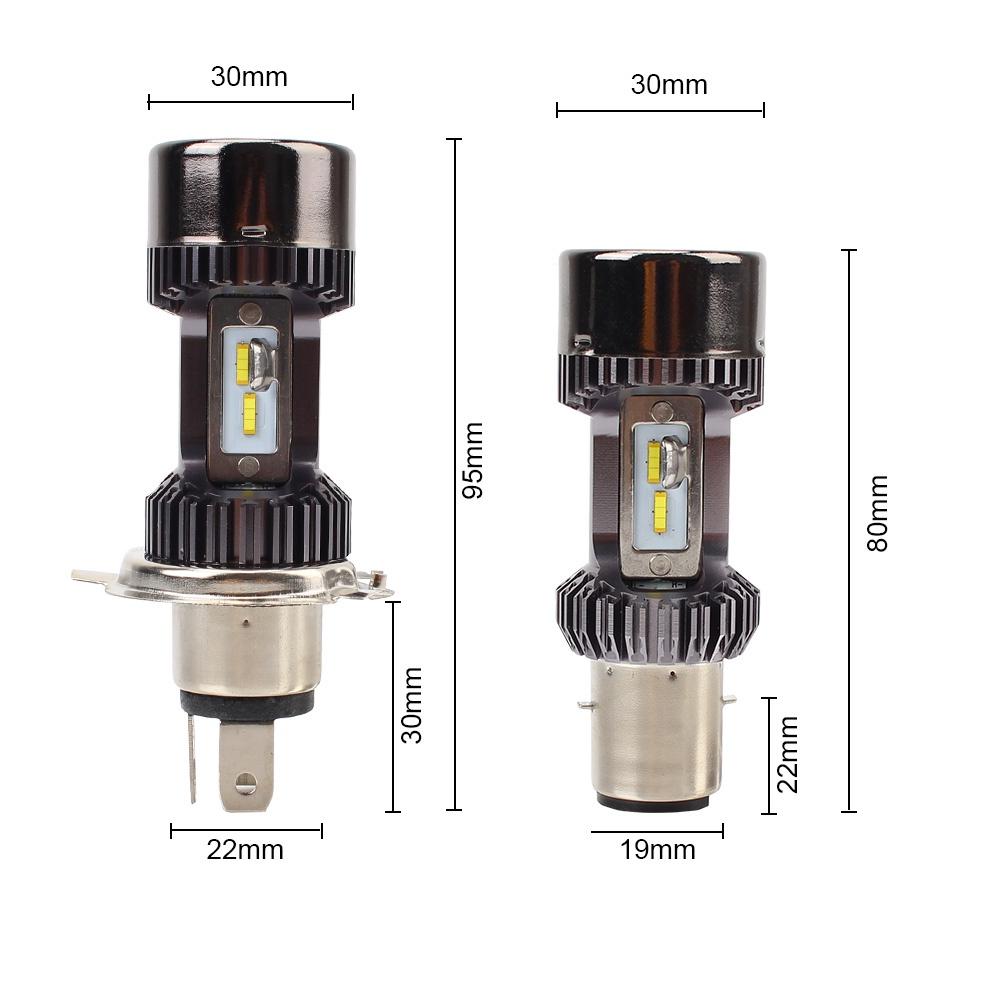 1 đèn pha LED H4 BA20D 30W cho xe máy