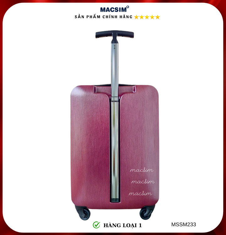 Vali cao cấp Macsim Smooire MSSM233 cỡ 21 inch màu tím hồng - Hàng loại 1