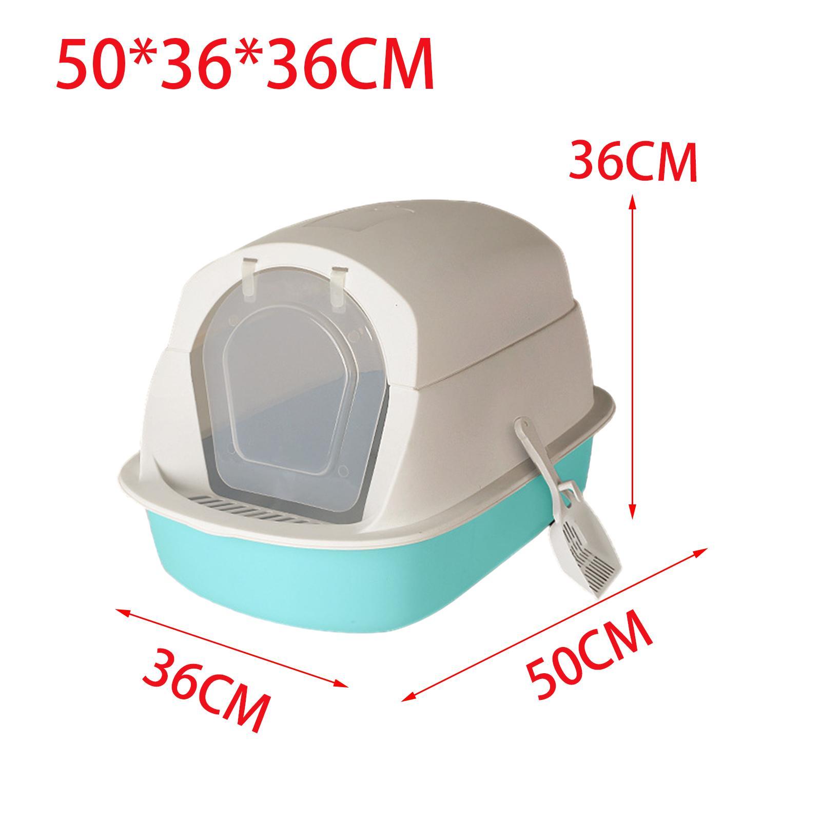 Hooded Cat Litter Box with Lid Cat Litter Tray Enclosed and Covered Cat Toilet Large Cat Litter Box for Indoor Cats with Door Pet Litter Box