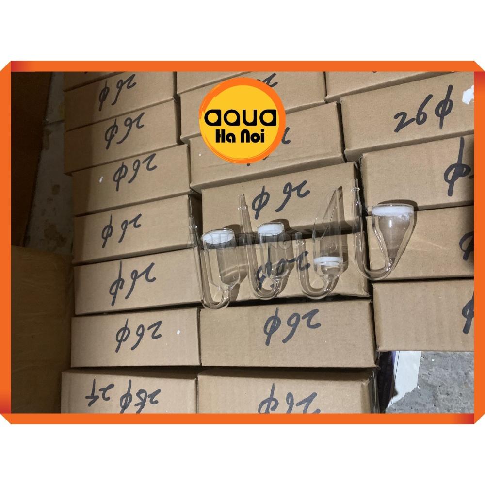Cốc sủi CO2 thủy tinh trong suốt siêu mịn cho hồ thủy sinh - Phi 20 mm