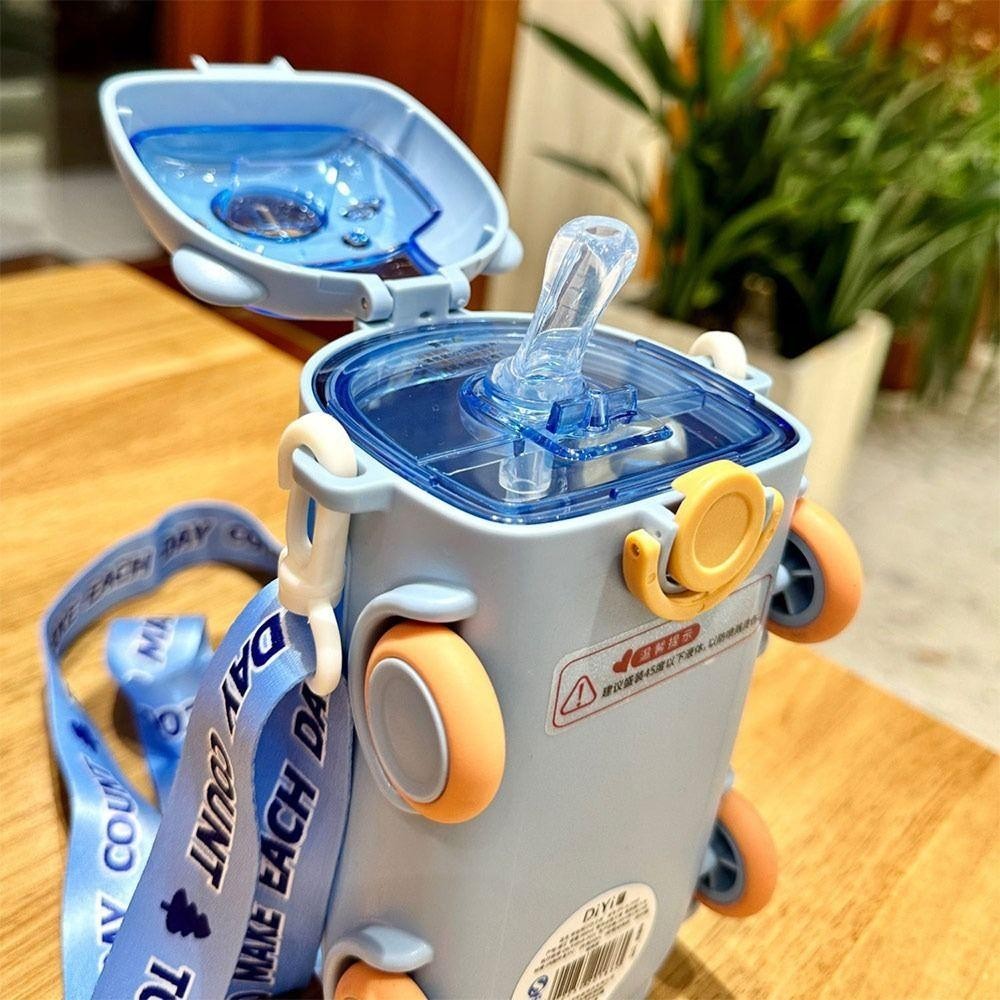 Bình Nước Hình Xe Bus Dành Cho Bé, Cốc Nước Ô Tô Ngoài Trời Dung Tích 500ml. Đồ Uống Trẻ Em Hoạt Hình - Hàng CHính Hãng MINIIN