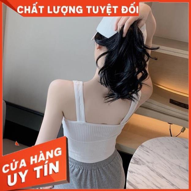 Áo Lót Nữ Bra Tập Gym Thể Thao Len Tăm Hàn Kết Hợp Với Vest Khoác Ngoài Thanh Lịch V90